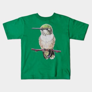 Perched Hummingbird Kids T-Shirt